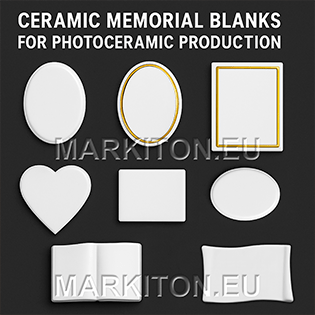 Ceramic blanks for memorial production